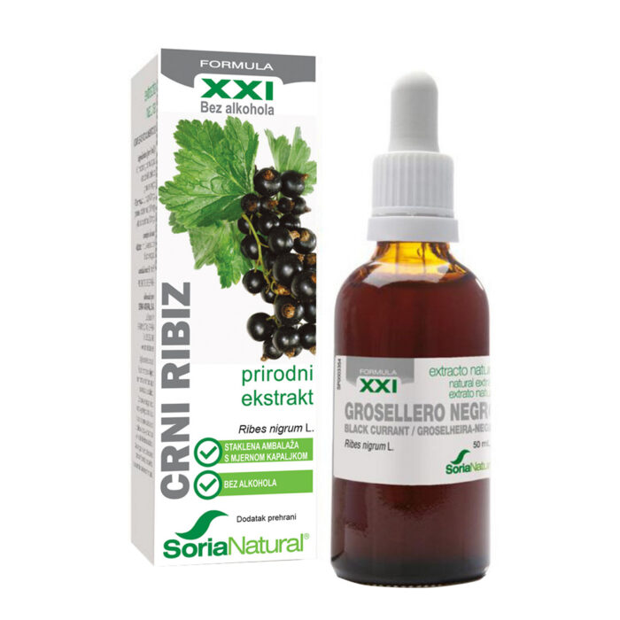 Crni Ribiz Ekstrakt Bez Alkohola Soria 50 ml - Slika 1