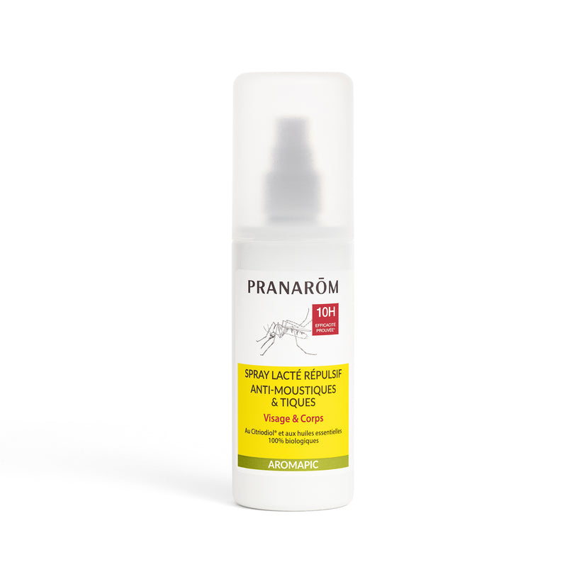20867-spray-lacte-anti-moustiques-pranarom-75ml-fr24-5420008553868-01 Aromapic Milky Insect Repellent Spray Face & Body 100 ml pcs - Slika 1